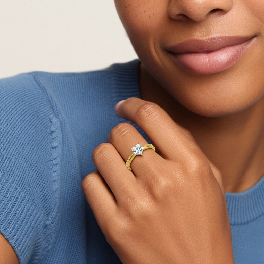 2.00ct Moissanite Engagement Ring 925 Sterling Silver