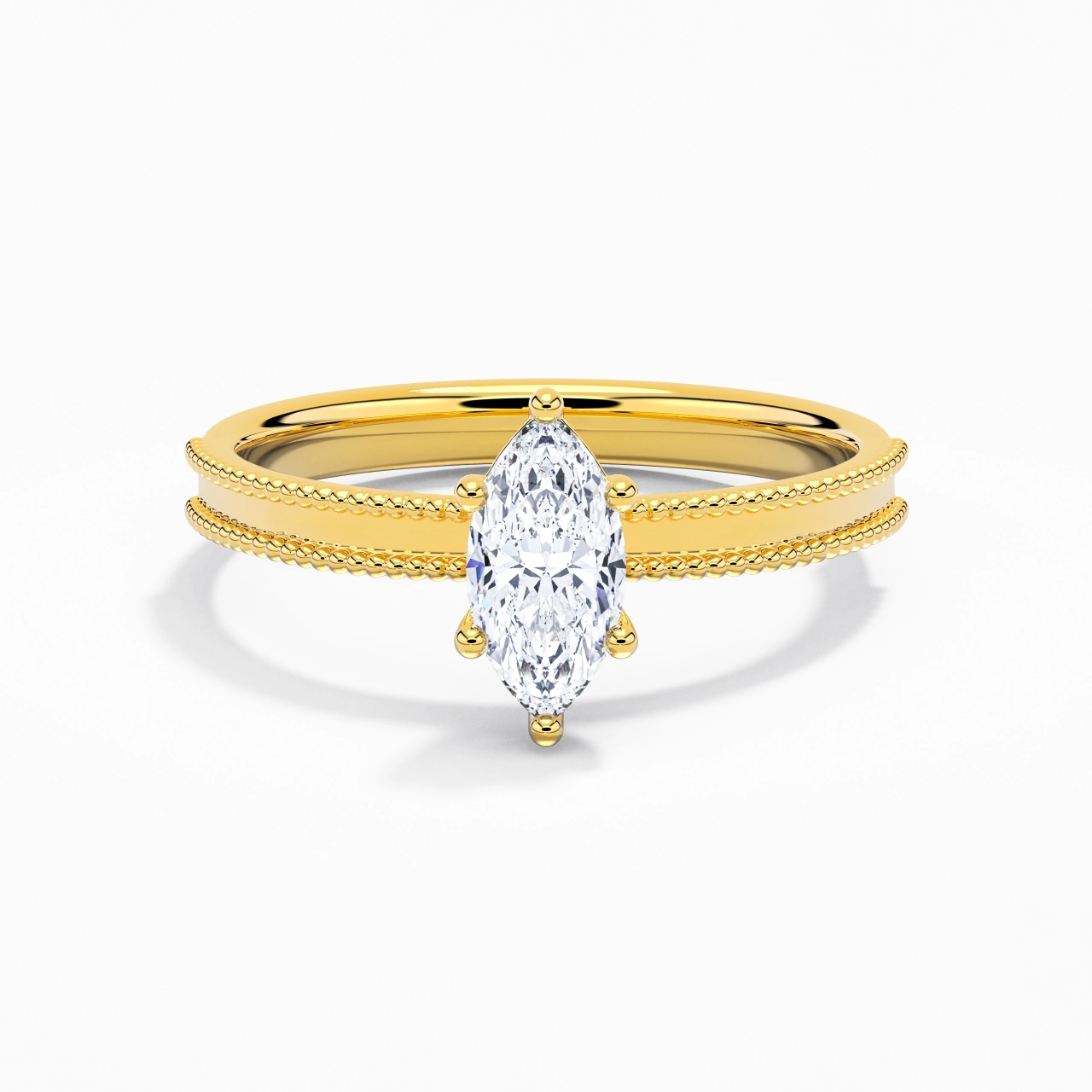 0.80ct Moissanite Bague de fiançailles Or 18 carats