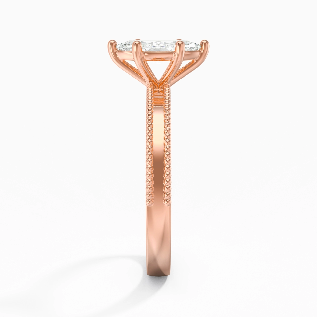 0.80ct Moissanite Engagement Ring 925 Sterling Silver