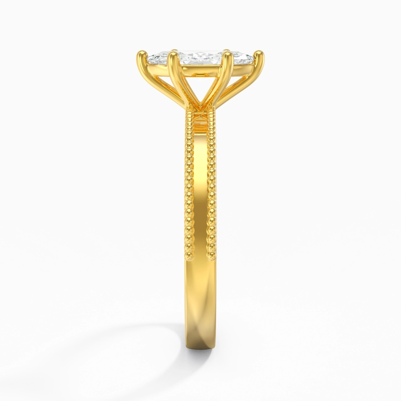 0.80ct Moissanite Engagement Ring 925 Sterling Silver