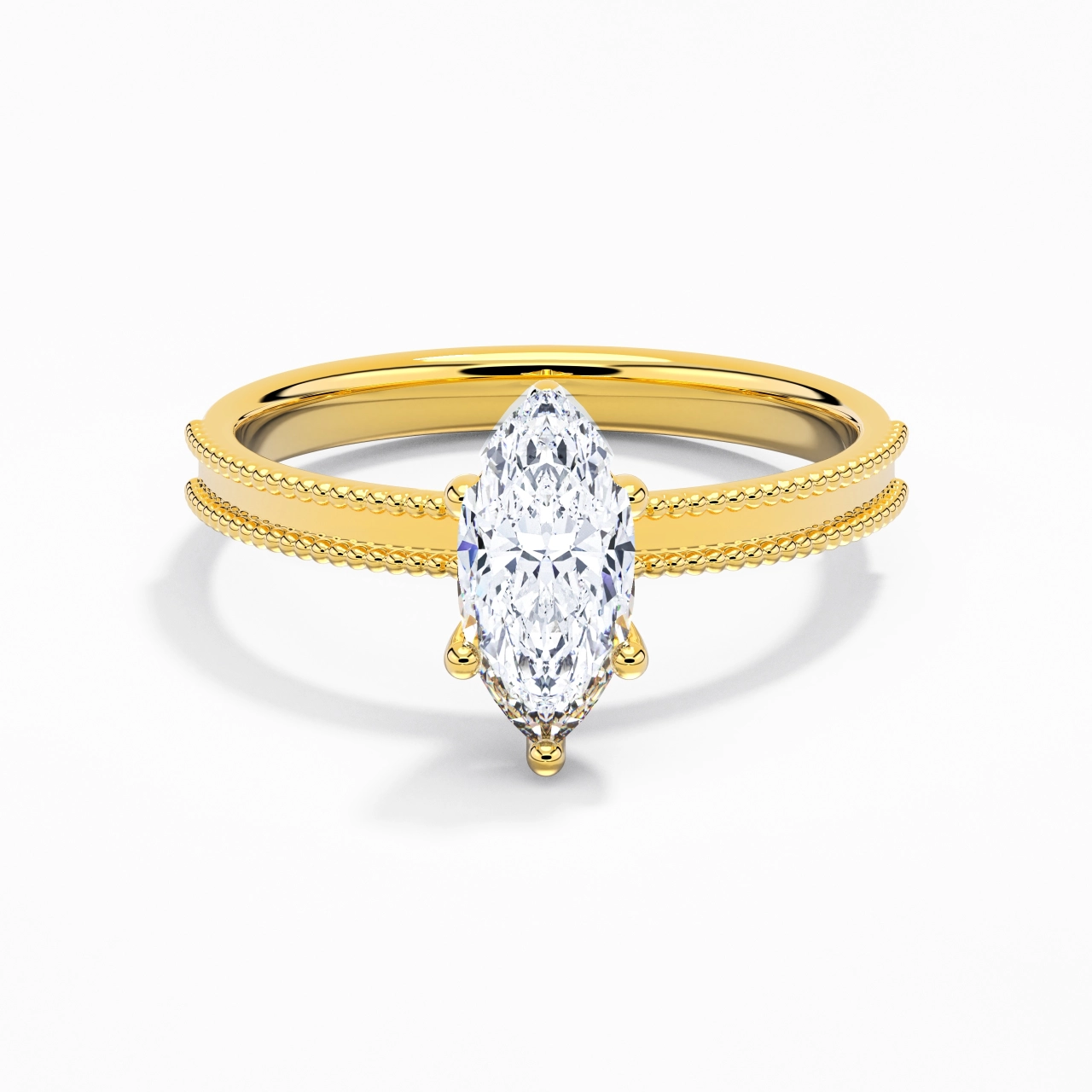 1.00ct Moissanite Bague de fiançailles Or 18 carats