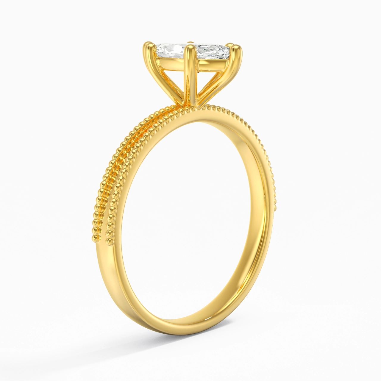 1.00ct Moissanite Bague de fiançailles Or 18 carats