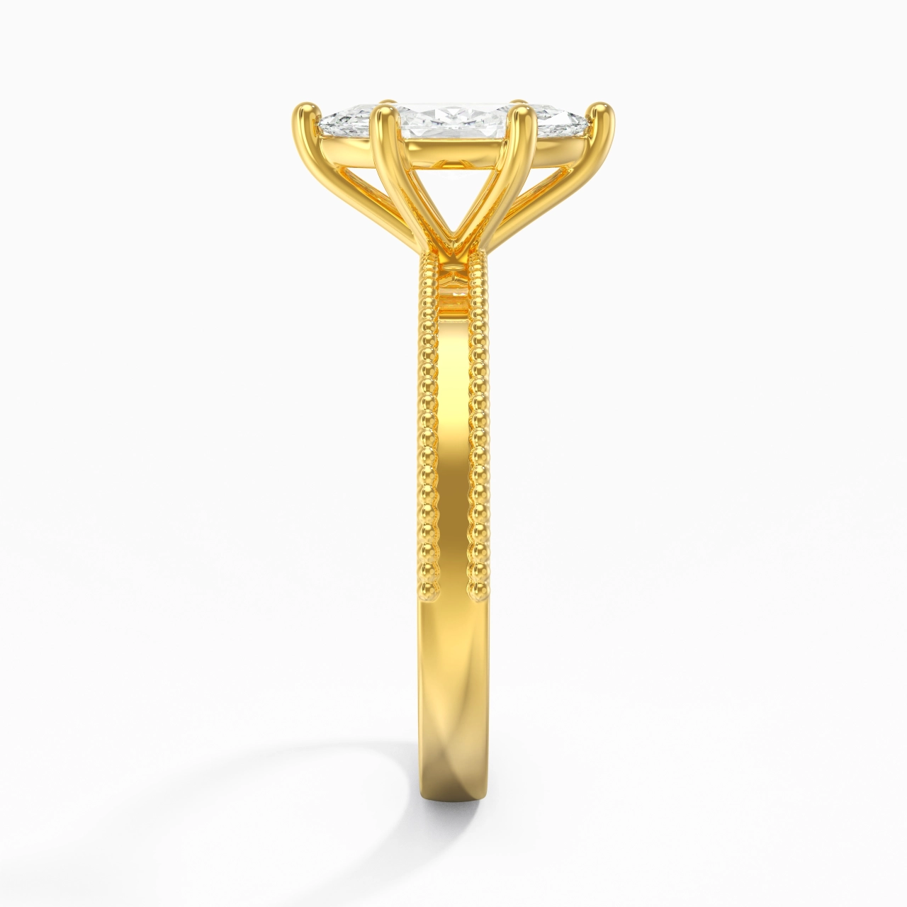 1.00ct Moissanite Engagement Ring 925 Sterling Silver