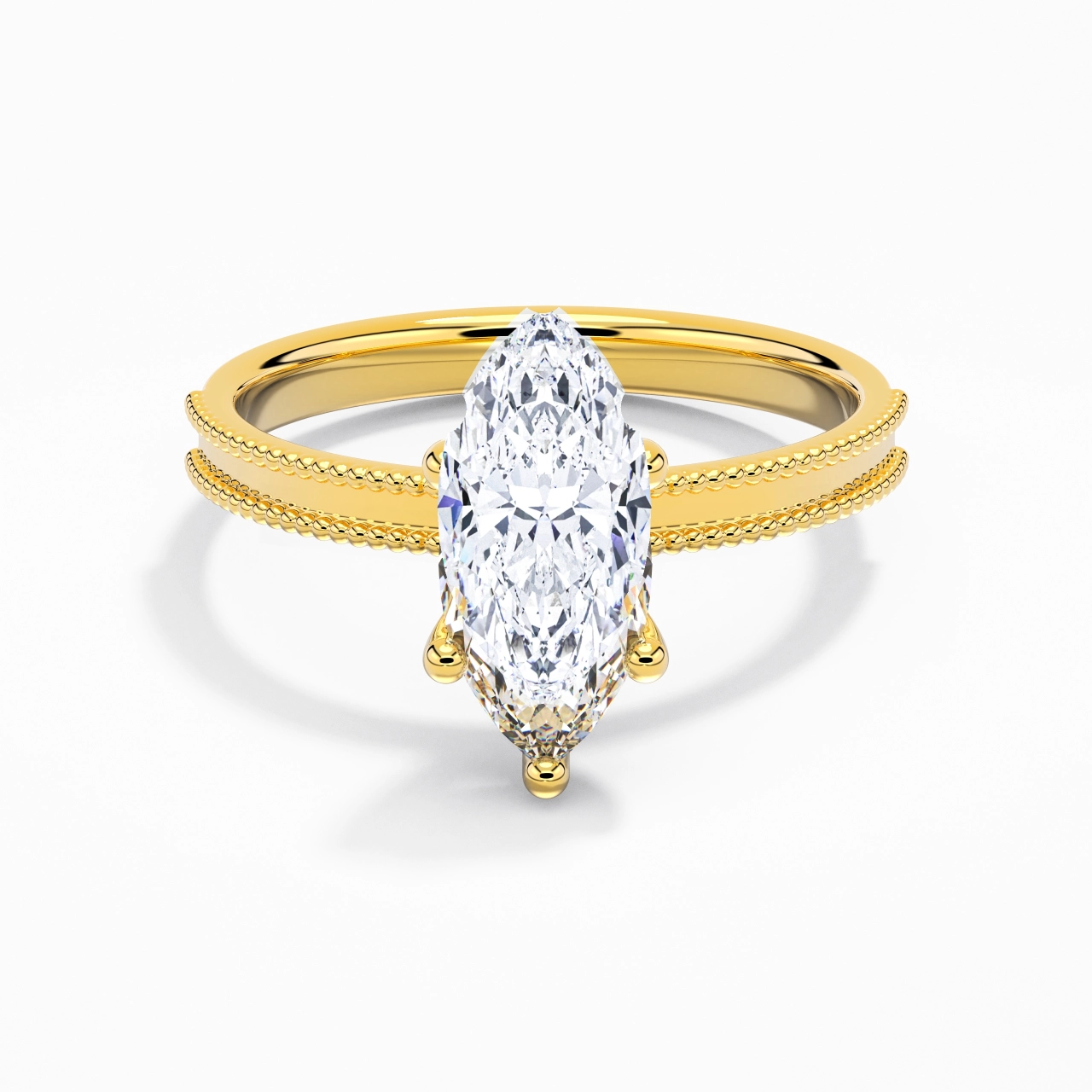 2.00ct Moissanite Bague de fiançailles Or 18 carats