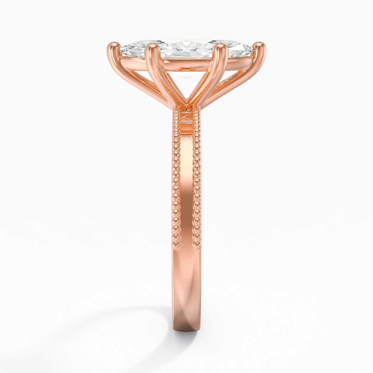 2.00ct Moissanite Engagement Ring 18K Rose Gold