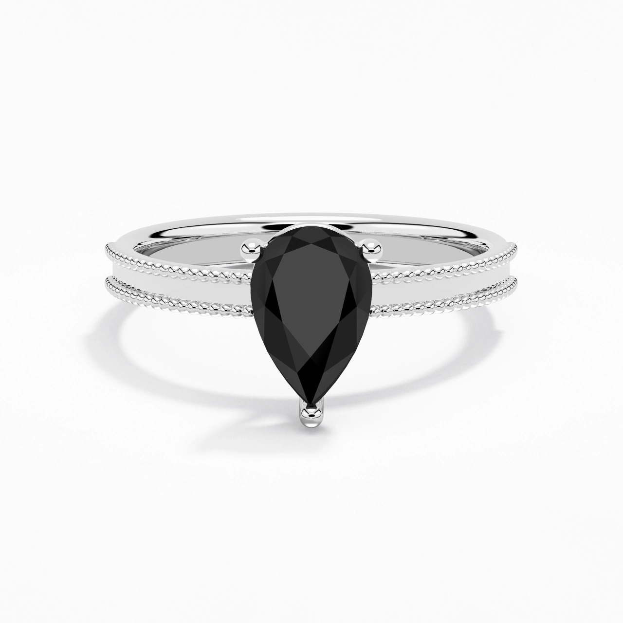 1.50ct Zircon cubique Bague de fiançailles Argent sterling 925
