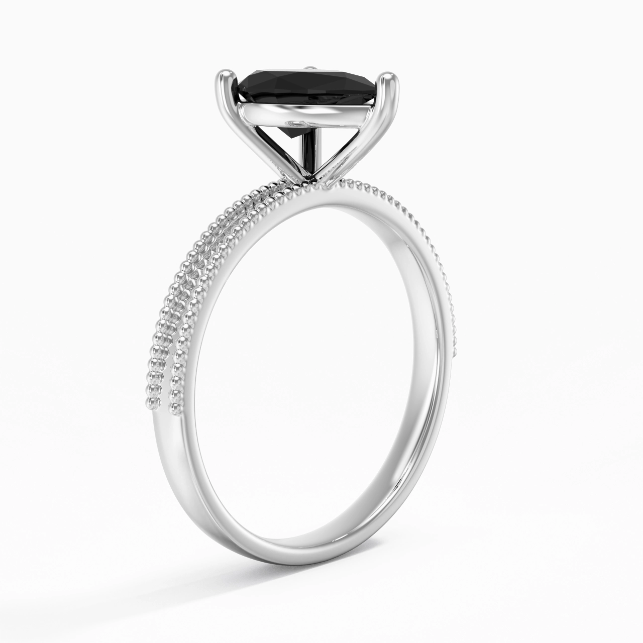 1.50ct Zircon cubique Bague de fiançailles Argent sterling 925