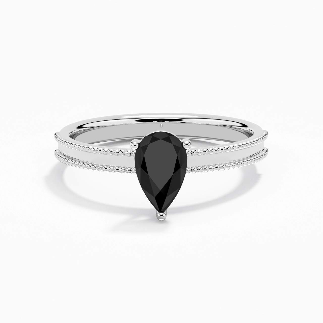 1.00ct Zircon cubique Bague de fiançailles Argent sterling 925