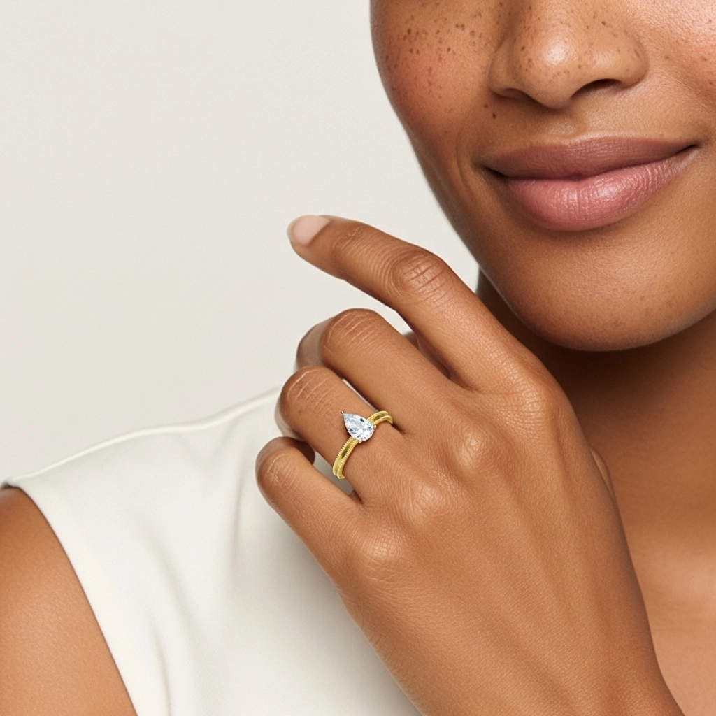 1.50ct Moissanite Bague de fiançailles Argent sterling 925