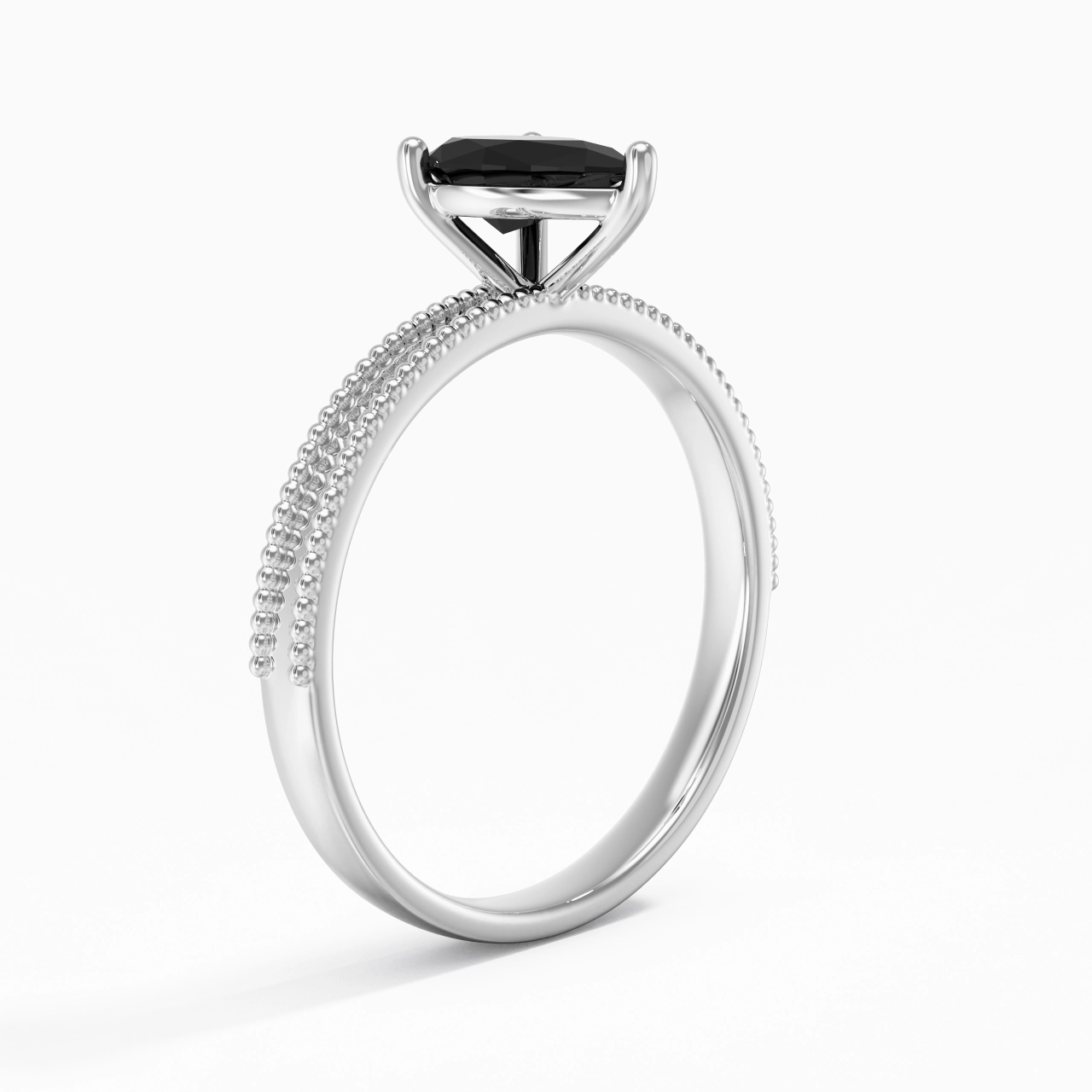 1.00ct Zircon cubique Bague de fiançailles Argent sterling 925
