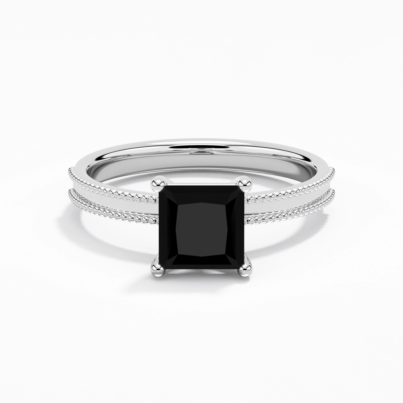 1.50ct Zircon cubique Bague de fiançailles Argent sterling 925
