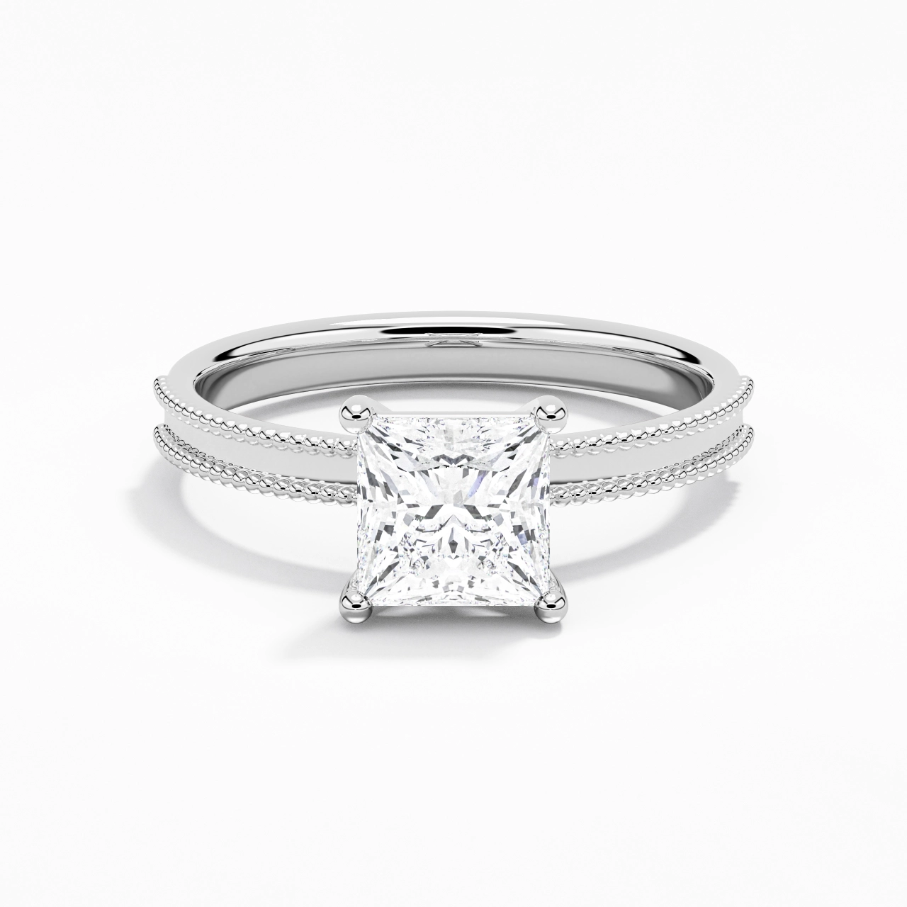 1.50ct Moissanite Engagement Ring 925 Sterling Silver