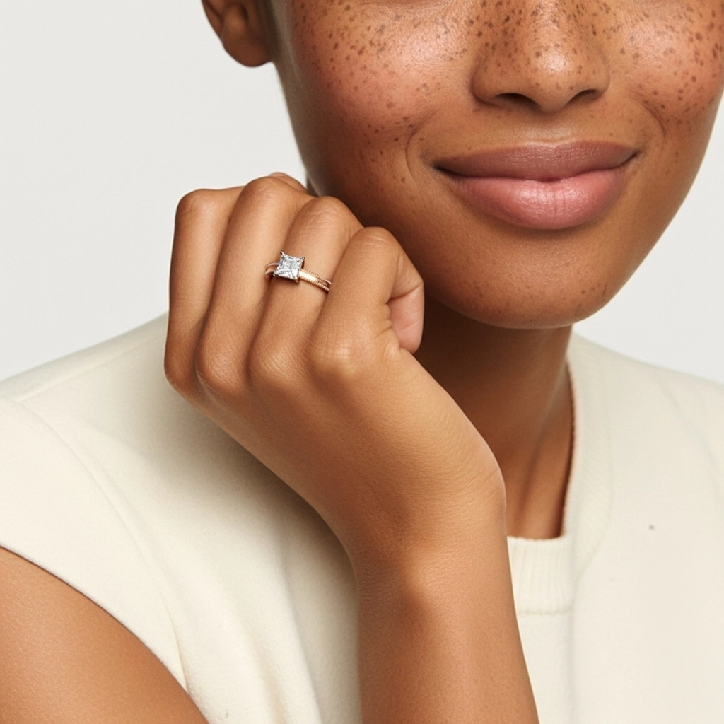 2.00ct Moissanite Engagement Ring 925 Sterling Silver