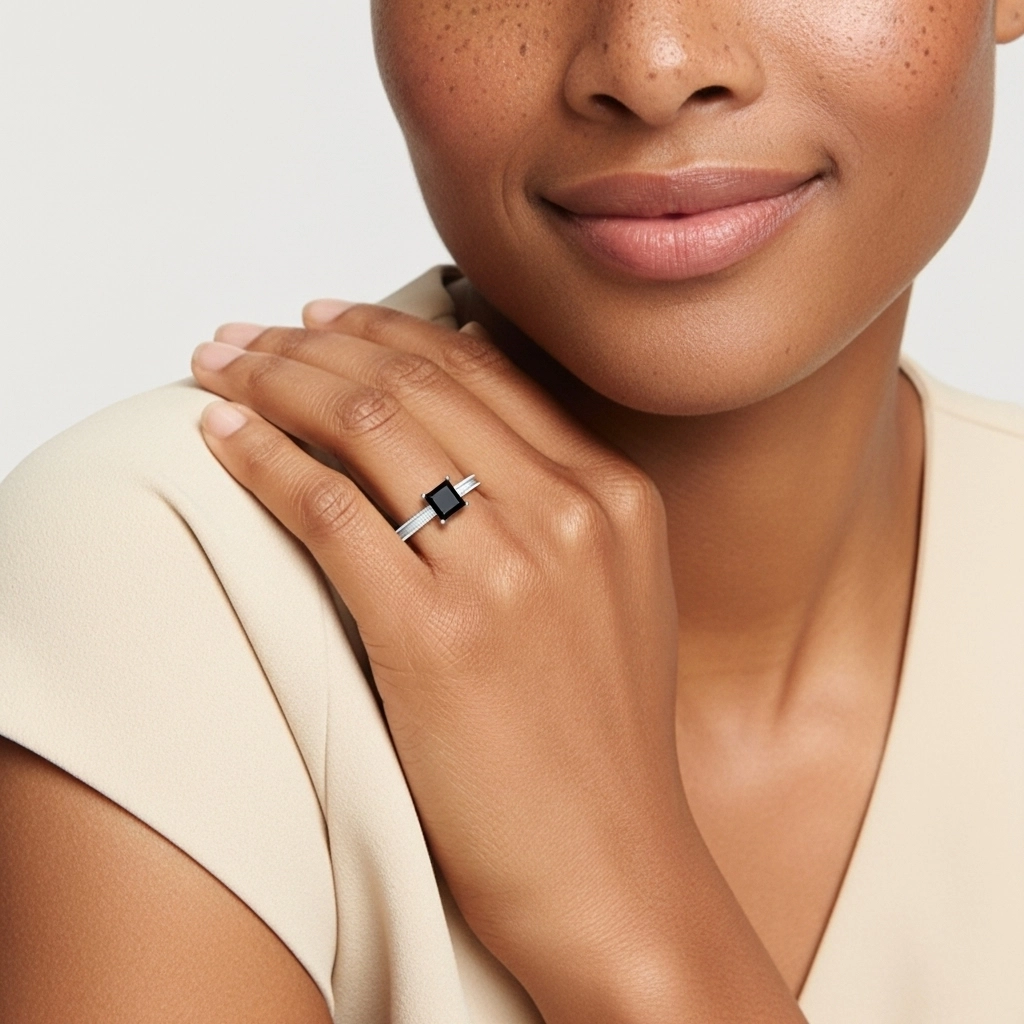 1.00ct Cubic Zirconia Engagement Ring 925 Sterling Silver