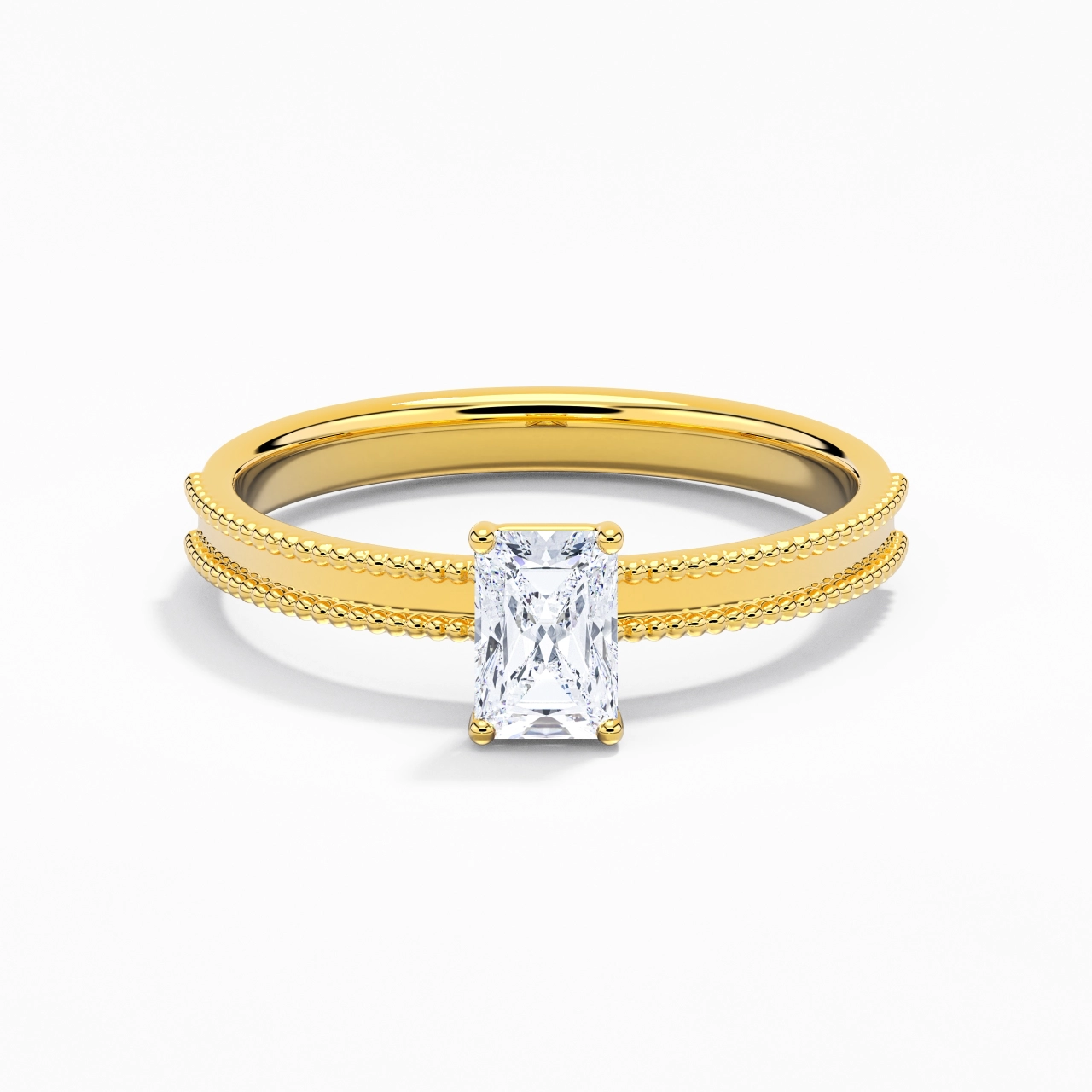 0.80ct Moissanite Engagement Ring 18K Gold