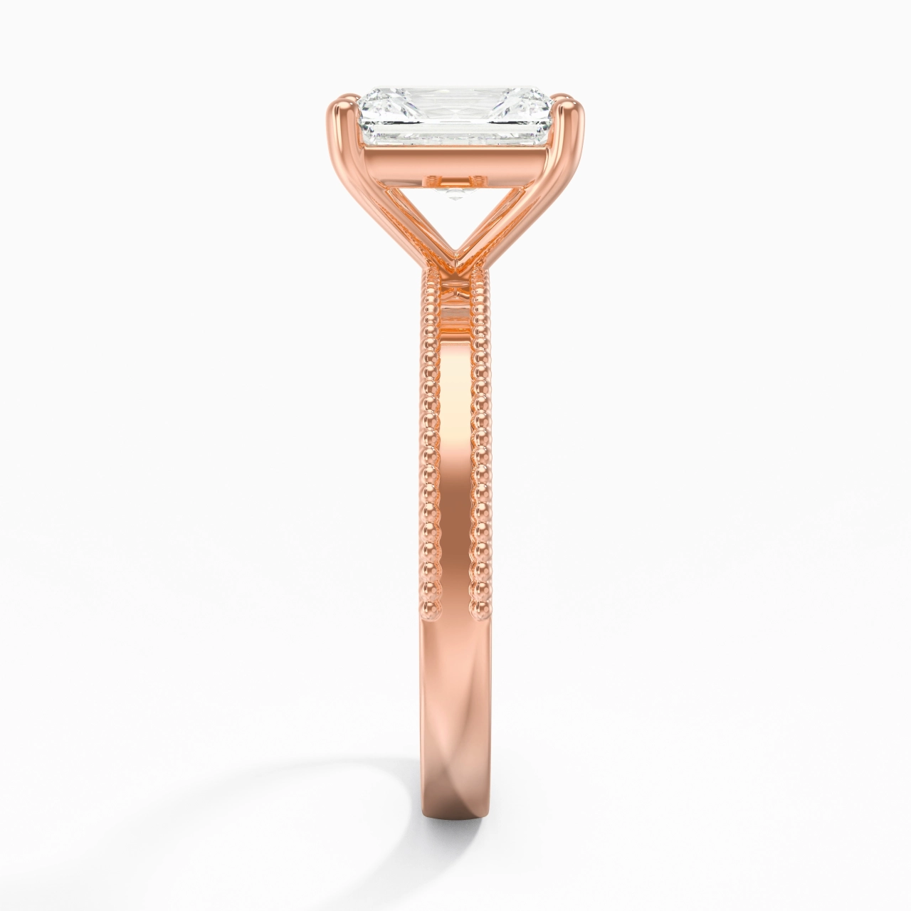 2.00ct Moissanite Engagement Ring 14K Rose Gold