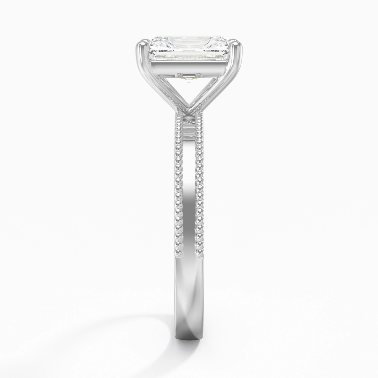 2.00ct Moissanite Engagement Ring 14K White Gold