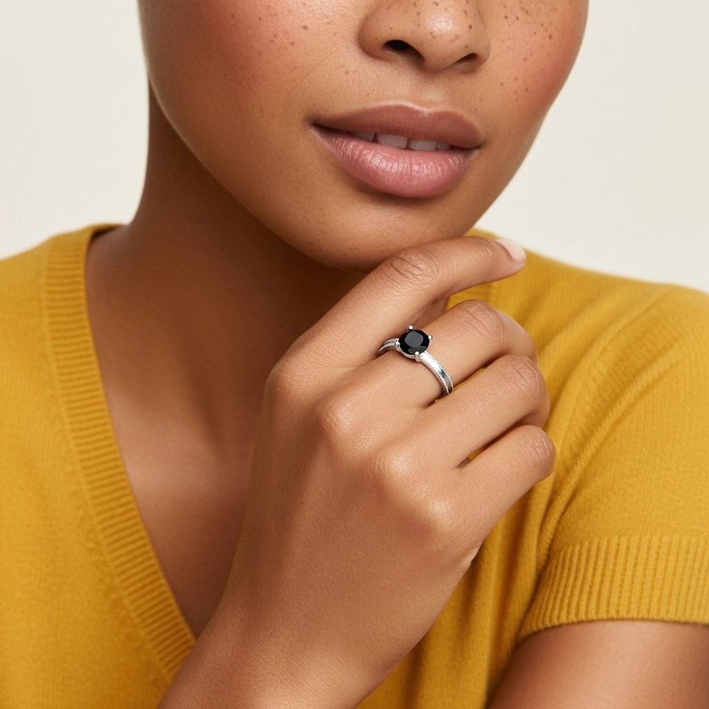 1.00ct Cubic Zirconia Engagement Ring 925 Sterling Silver