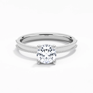 1.00ct Moissanite Engagement Ring 925 Sterling Silver