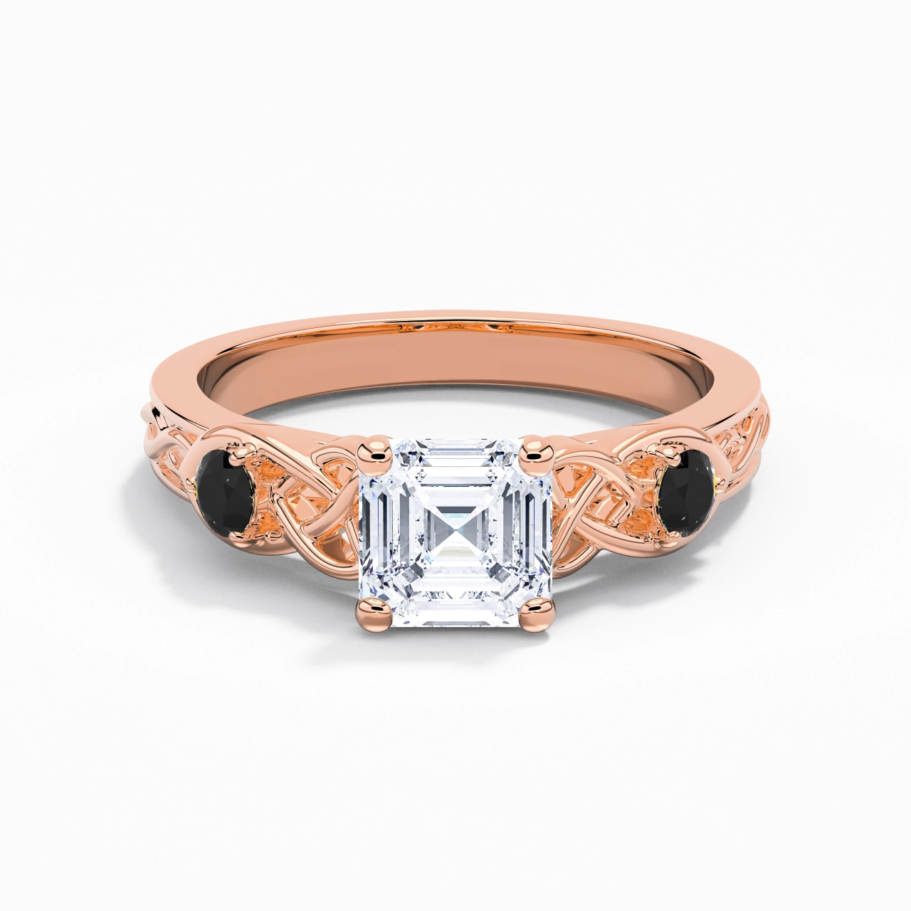 Vintage Unique Asscher 1.50ct Cubic Zirconia Engagement Ring