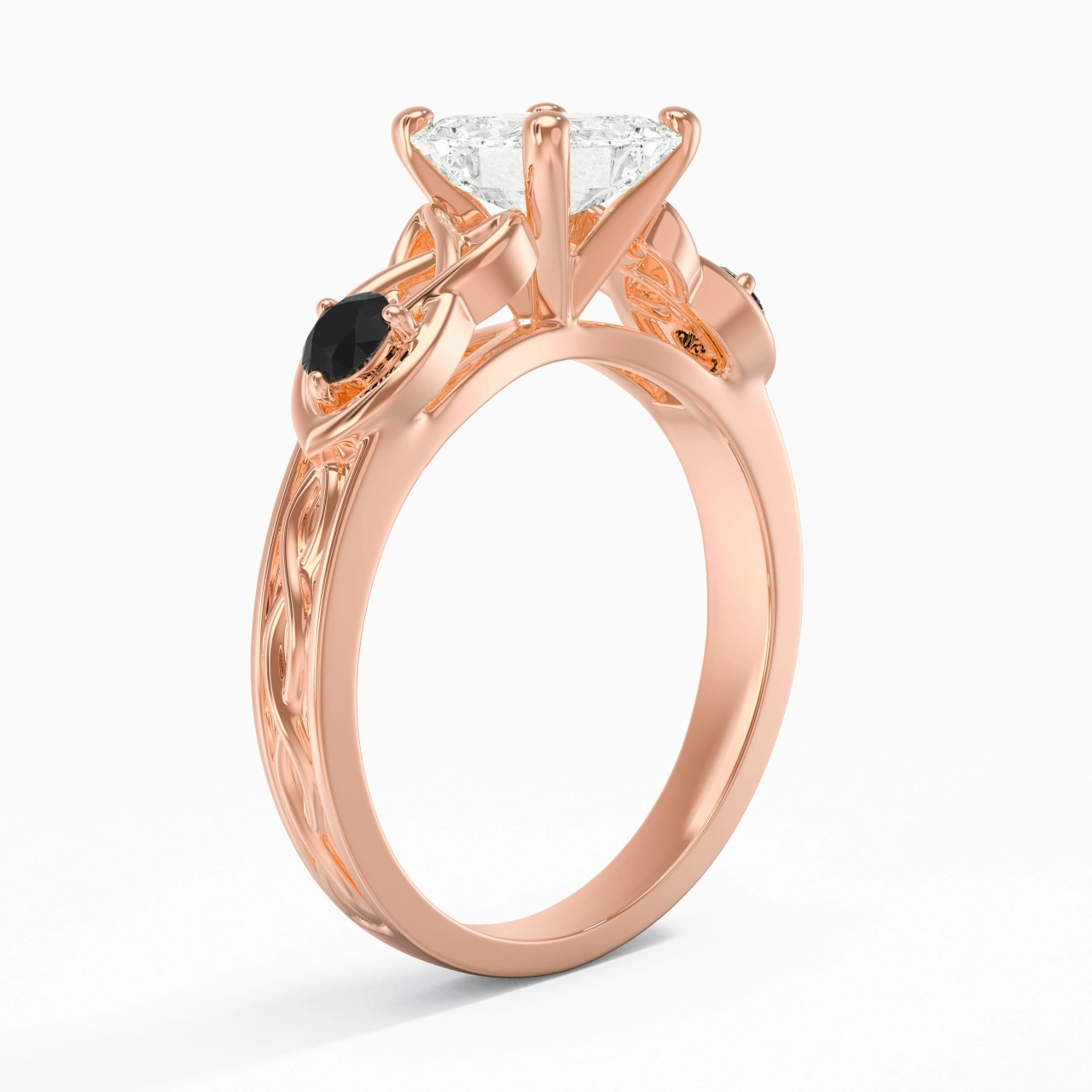 Vintage Unique Asscher 1.50ct Cubic Zirconia Engagement Ring