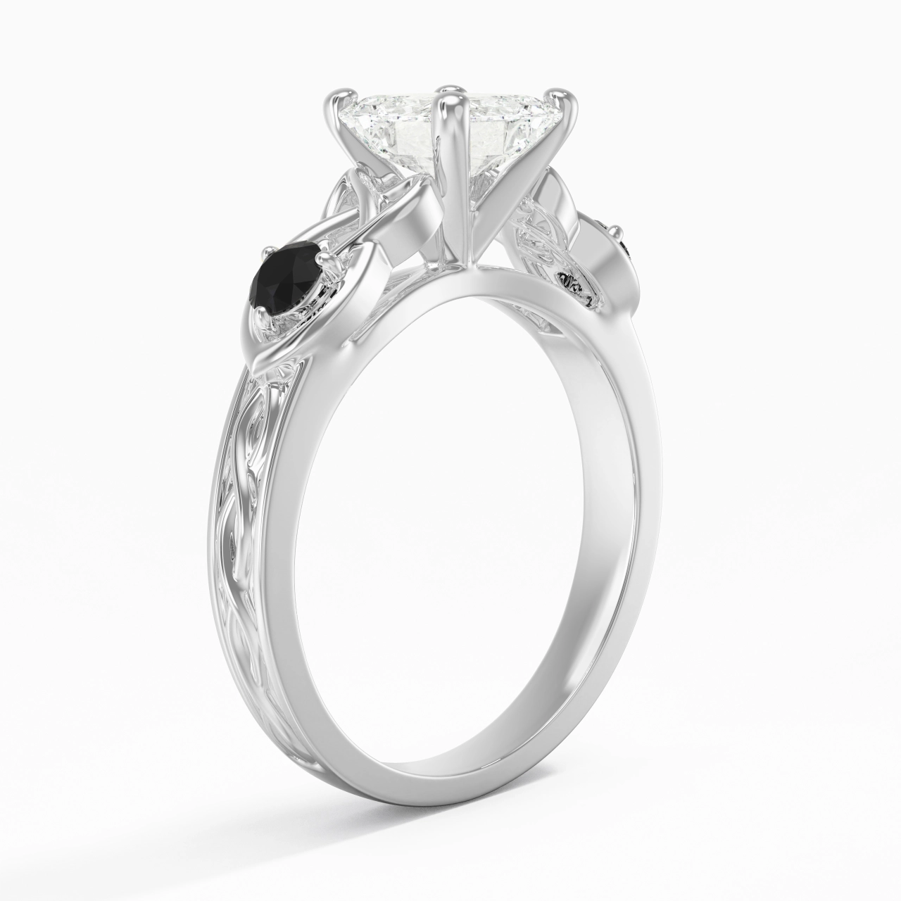 Vintage Unique Asscher 1.50ct Cubic Zirconia Engagement Ring