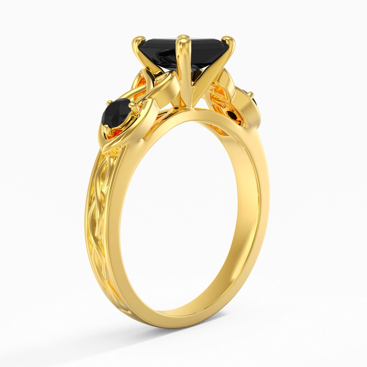 Vintage Unique Asscher 1.50ct Cubic Zirconia Engagement Ring