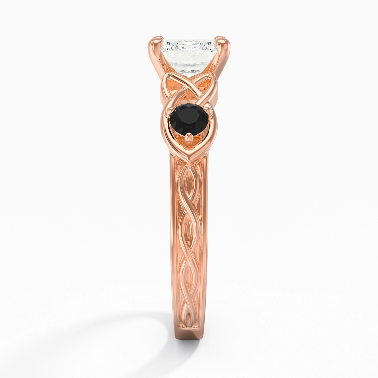 Vintage Unique Asscher 1.50ct Cubic Zirconia Engagement Ring