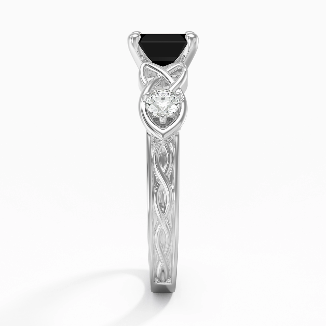 Vintage Unique Asscher 1.50ct Cubic Zirconia Engagement Ring