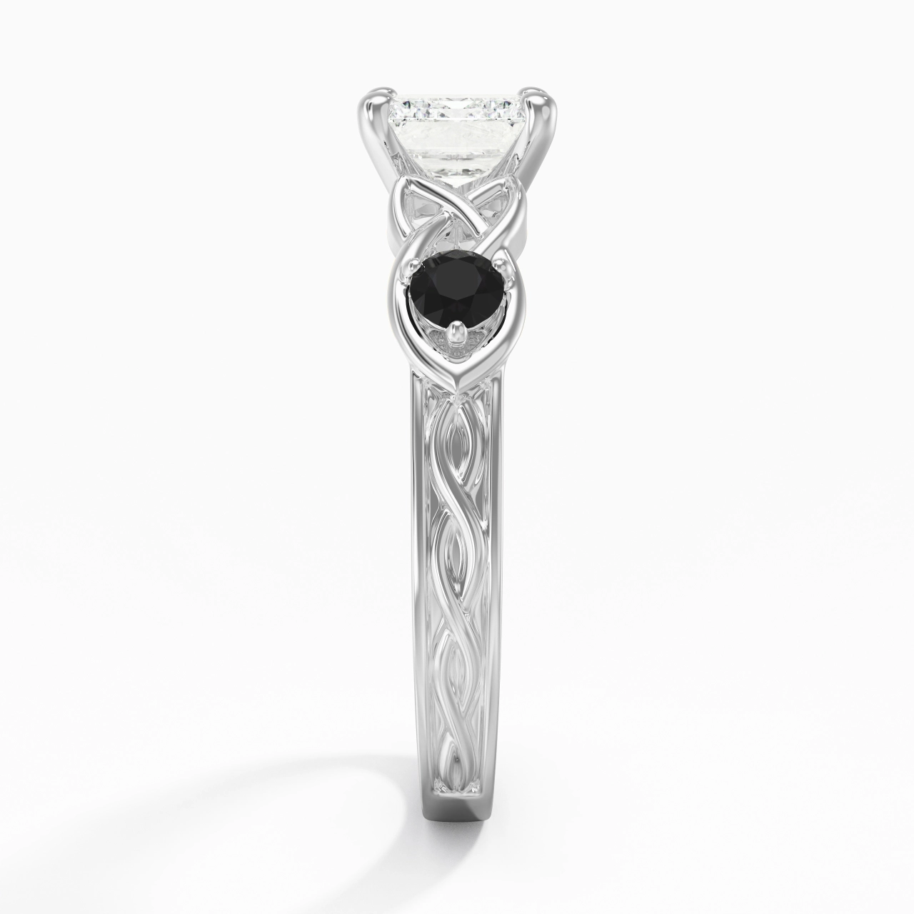 Vintage Unique Asscher 1.50ct Cubic Zirconia Engagement Ring