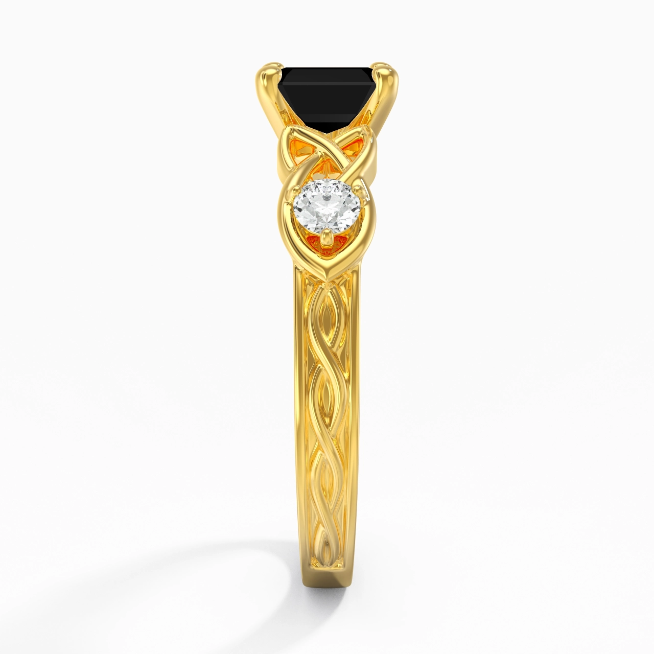 Vintage Unique Asscher 1.50ct Cubic Zirconia Engagement Ring