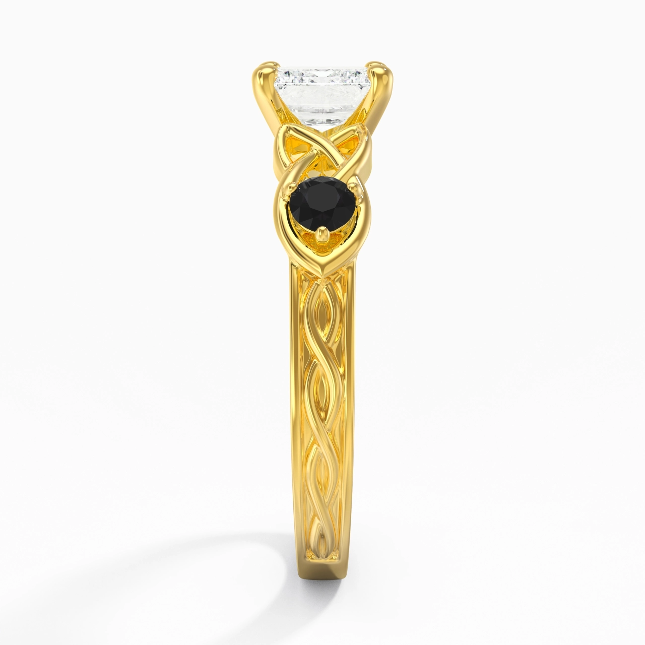 Vintage Unique Asscher 1.50ct Cubic Zirconia Engagement Ring