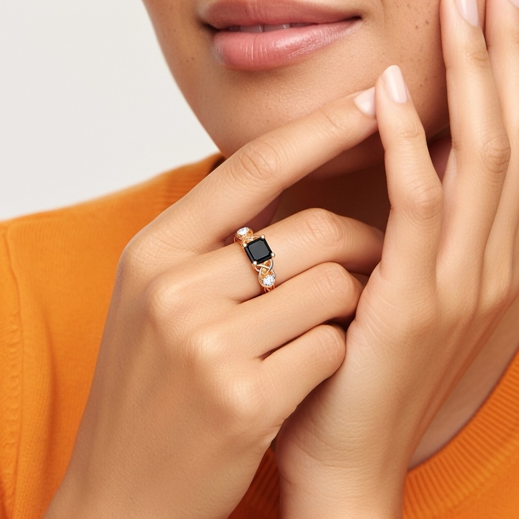 Vintage Unique Asscher 1.00ct Cubic Zirconia Engagement Ring