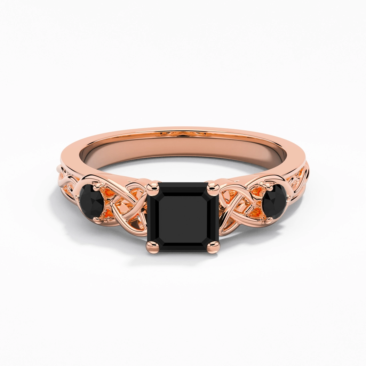 Vintage Unique Asscher 1.00ct Cubic Zirconia Engagement Ring