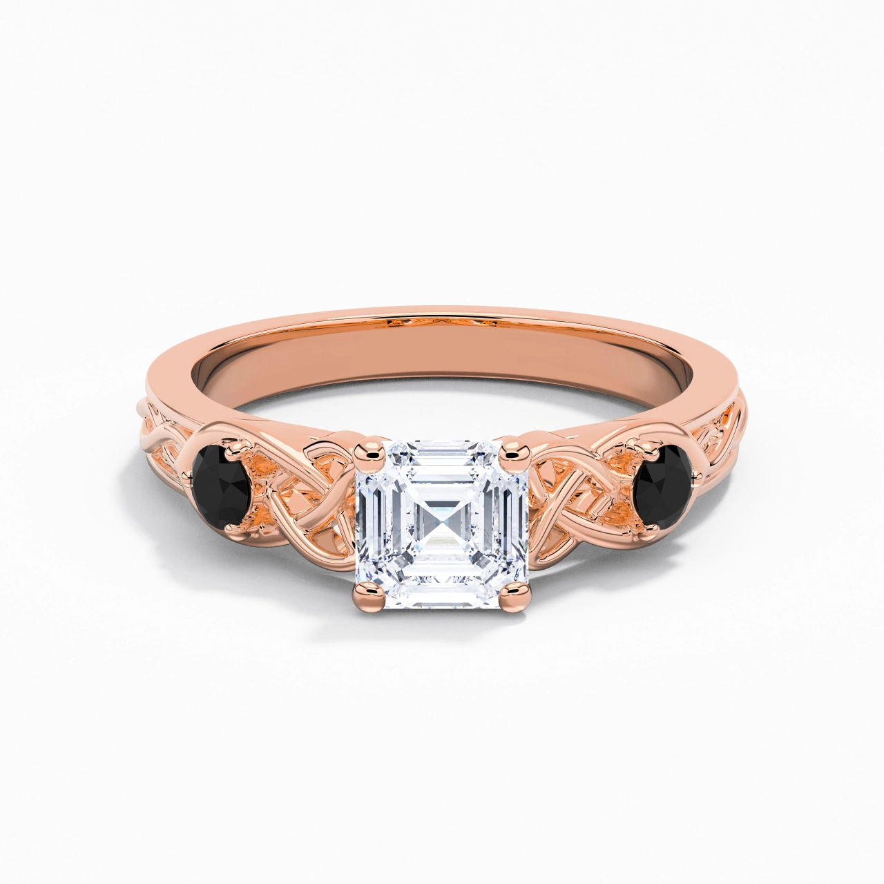 Vintage Unique Asscher 1.00ct Cubic Zirconia Engagement Ring