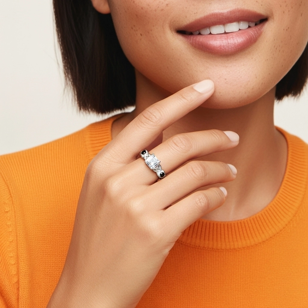 Vintage Unique Asscher 2.00ct Cubic Zirconia Engagement Ring