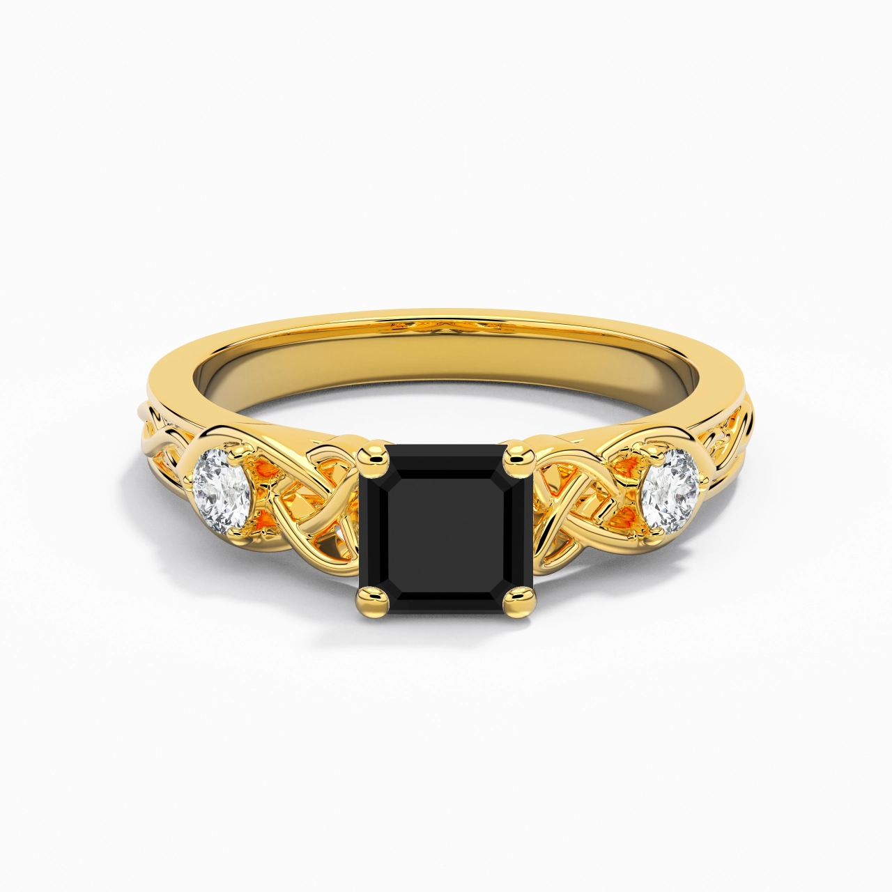 Vintage Unique Asscher 1.00ct Cubic Zirconia Engagement Ring