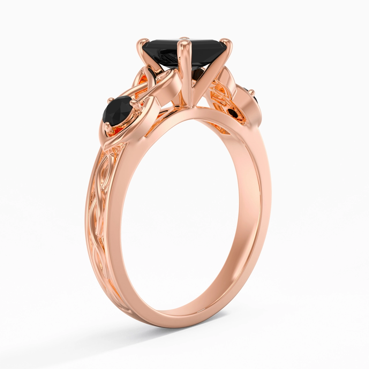 Vintage Unique Asscher 1.00ct Cubic Zirconia Engagement Ring