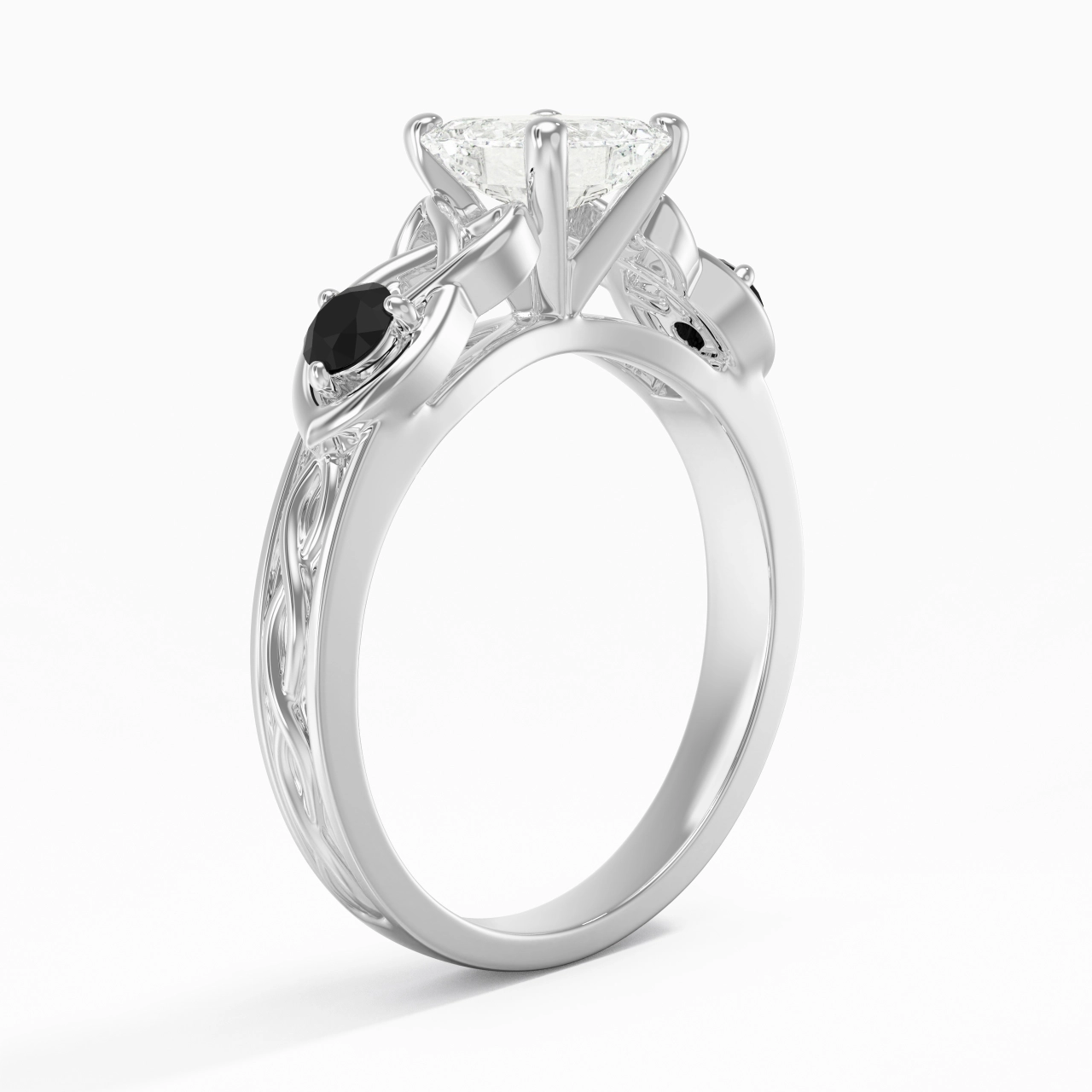 Vintage Unique Asscher 1.00ct Cubic Zirconia Engagement Ring