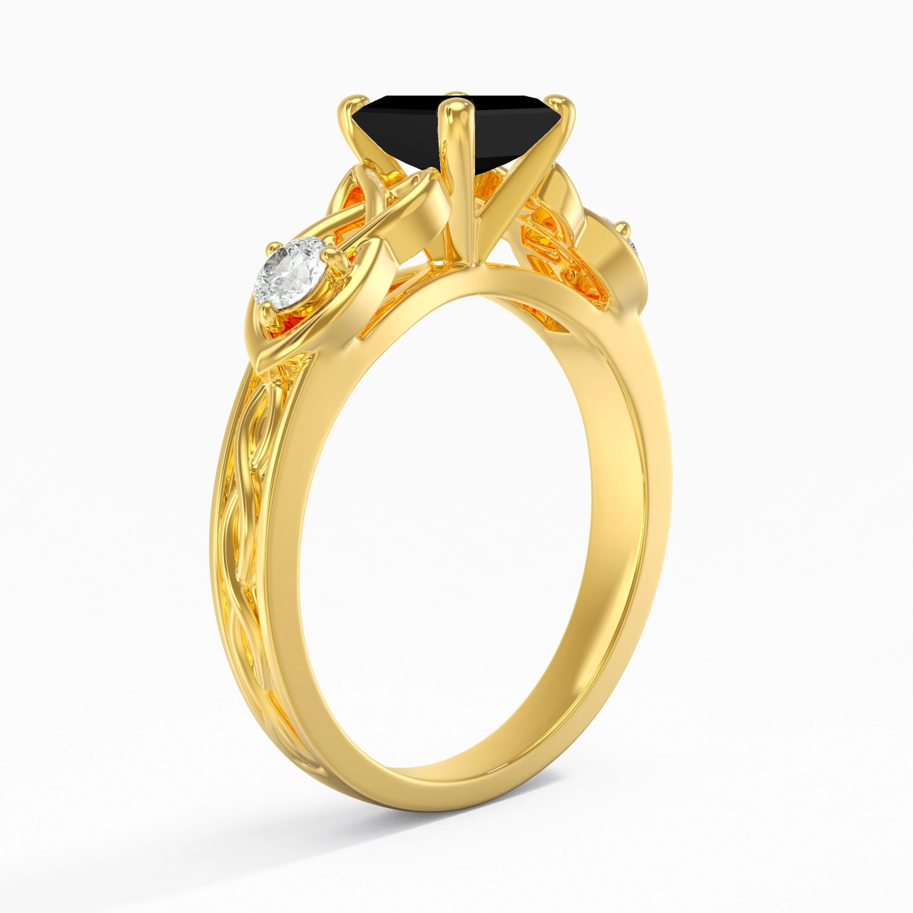 Vintage Unique Asscher 1.00ct Cubic Zirconia Engagement Ring