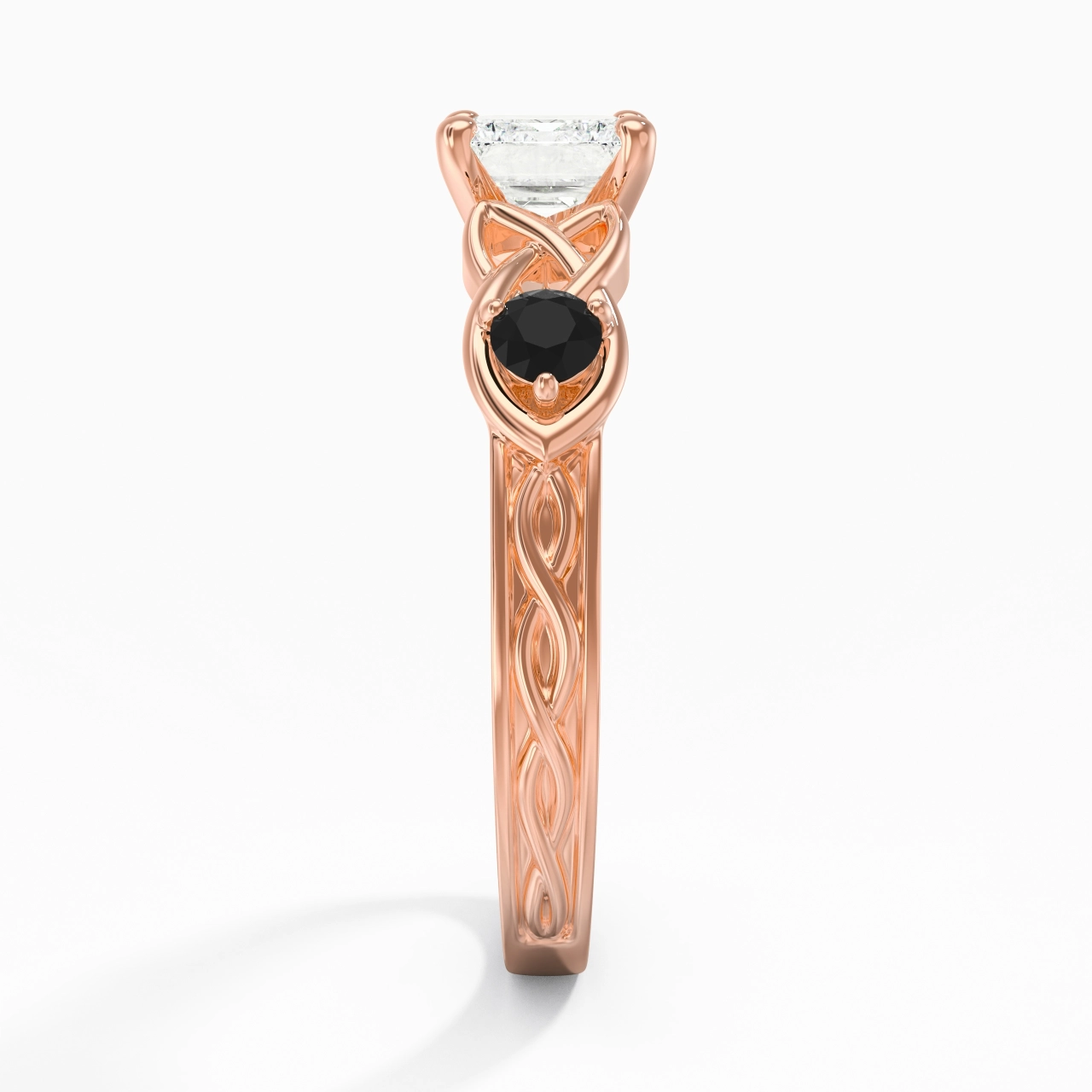 Vintage Unique Asscher 1.00ct Cubic Zirconia Engagement Ring