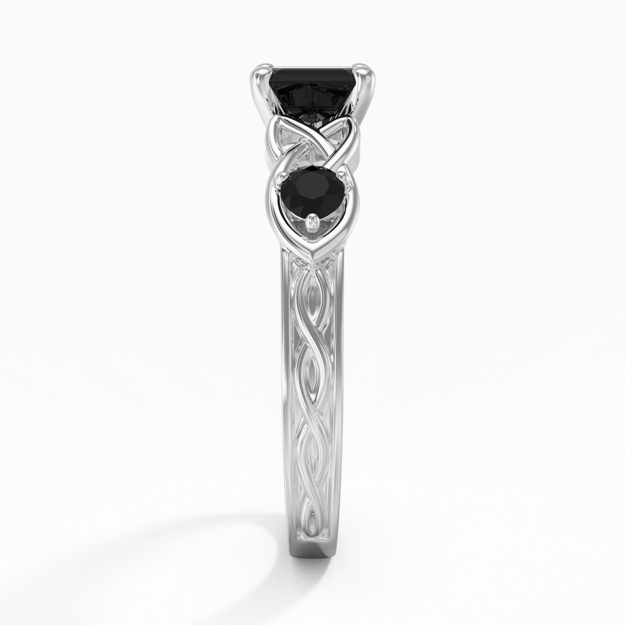 Vintage Unique Asscher 1.00ct Cubic Zirconia Engagement Ring