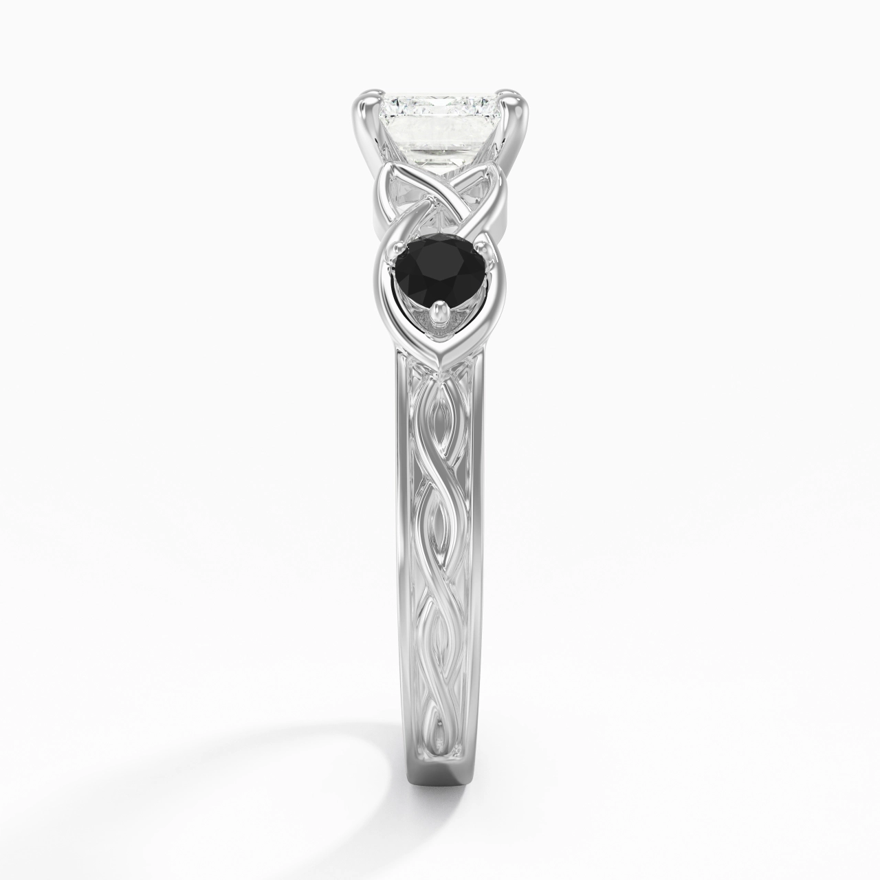 Vintage Unique Asscher 1.00ct Cubic Zirconia Engagement Ring