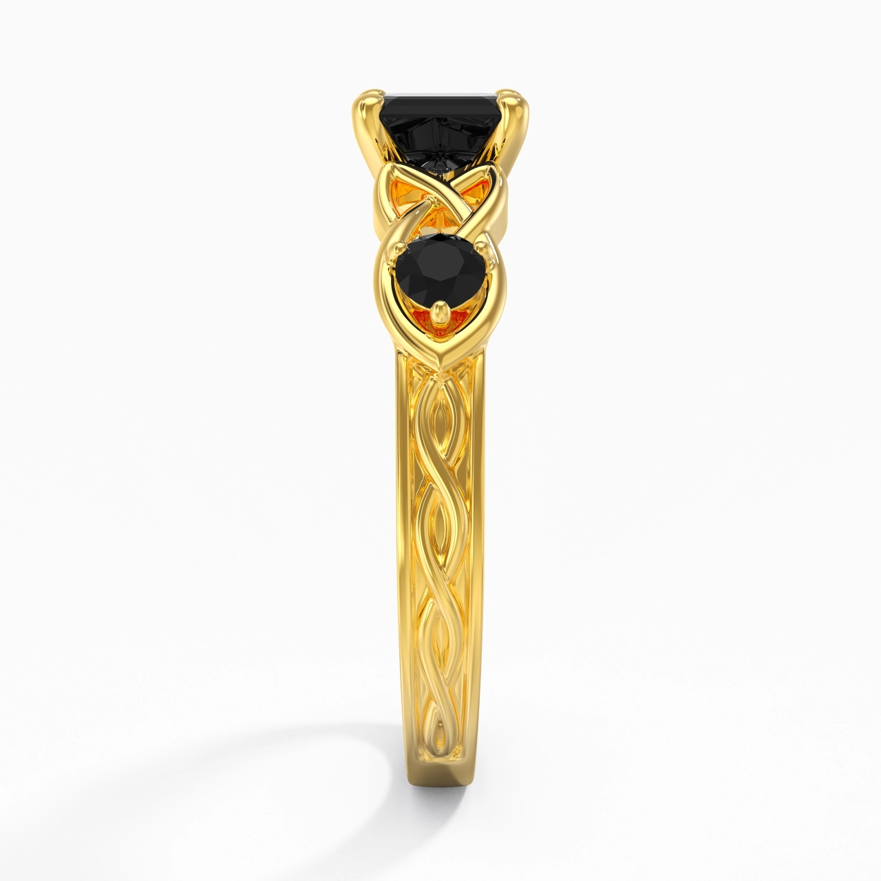 Vintage Unique Asscher 1.00ct Cubic Zirconia Engagement Ring