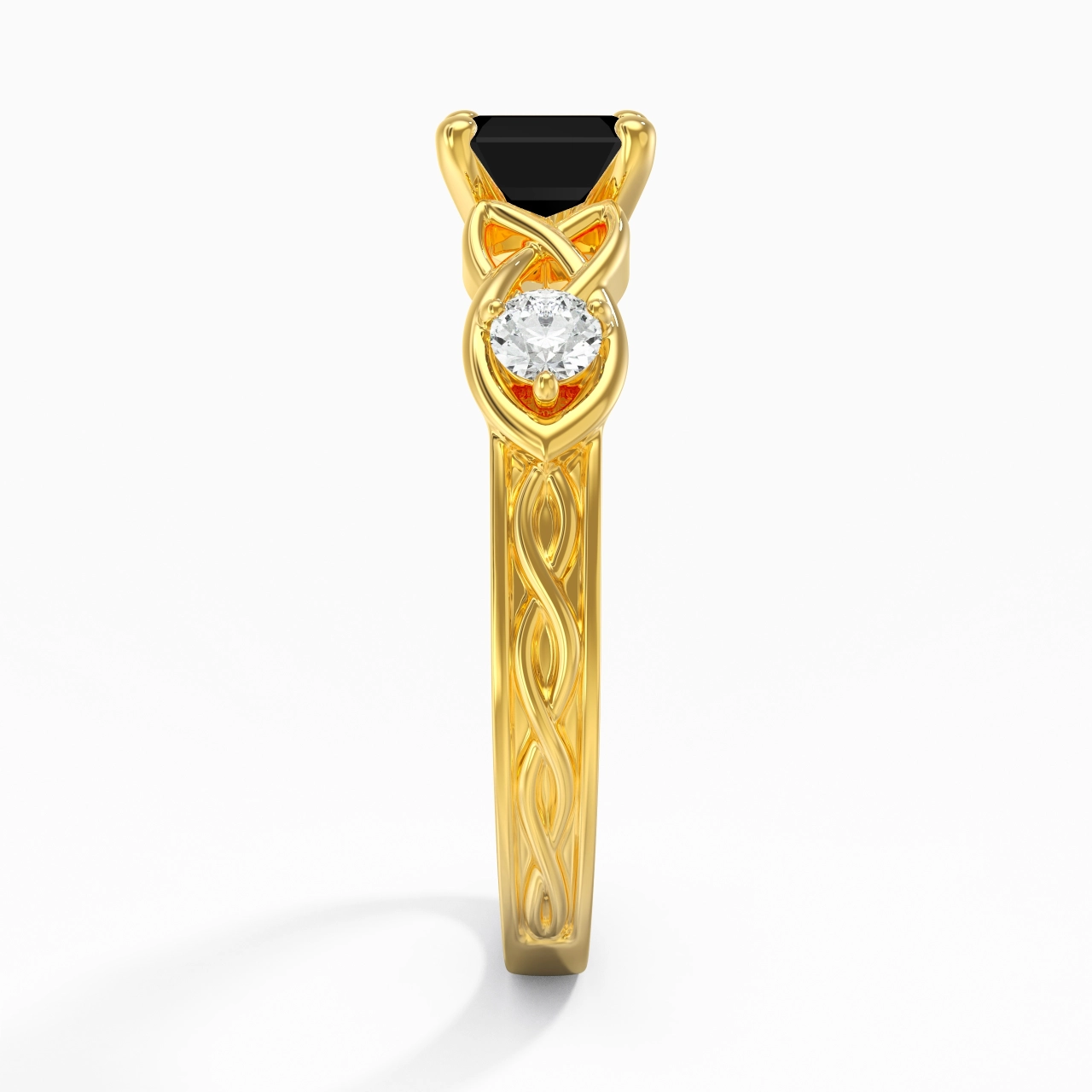 Vintage Unique Asscher 1.00ct Cubic Zirconia Engagement Ring