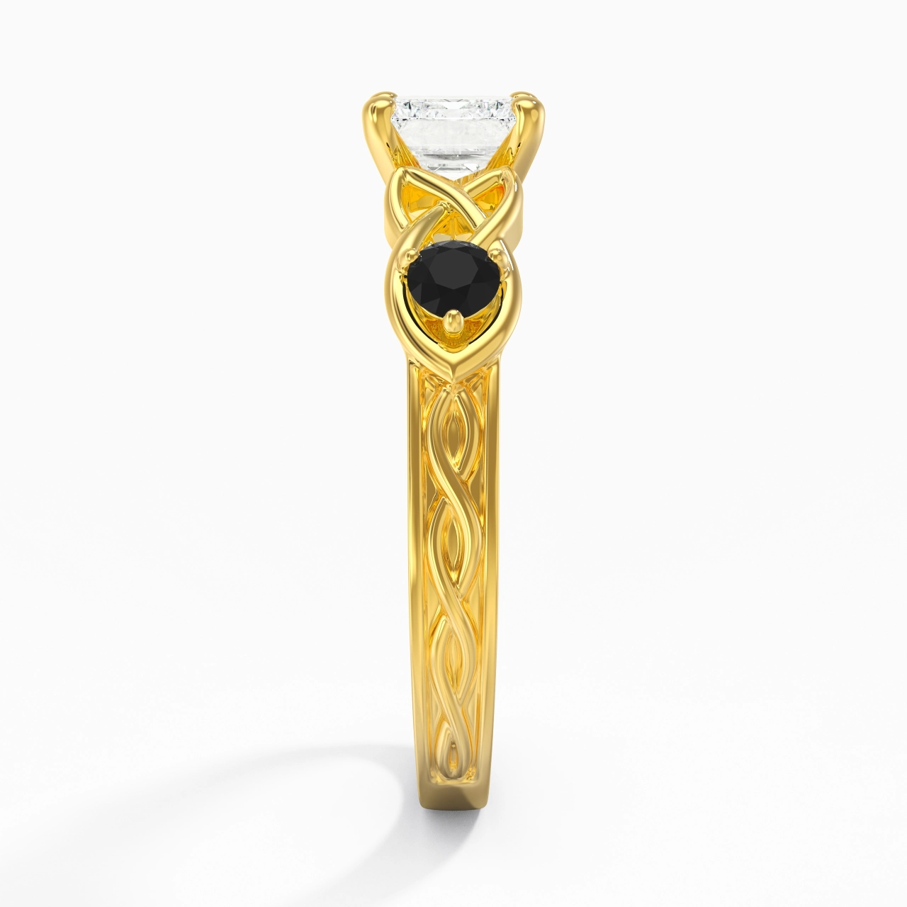 Vintage Unique Asscher 1.00ct Cubic Zirconia Engagement Ring