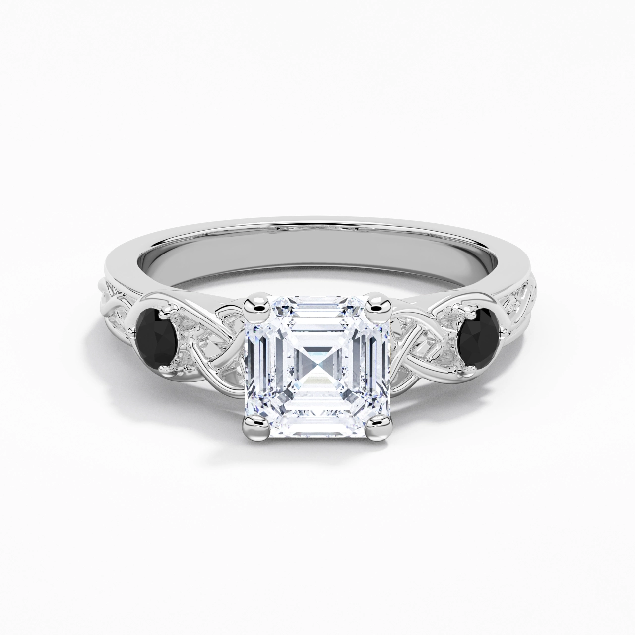 Vintage Unique Asscher 2.00ct Cubic Zirconia Engagement Ring