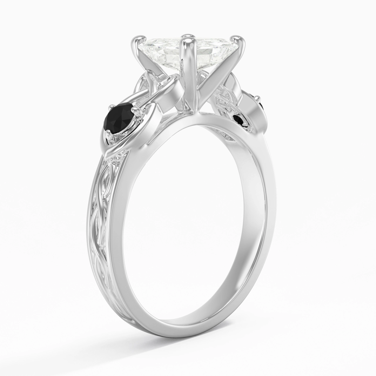 Vintage Unique Asscher 2.00ct Cubic Zirconia Engagement Ring