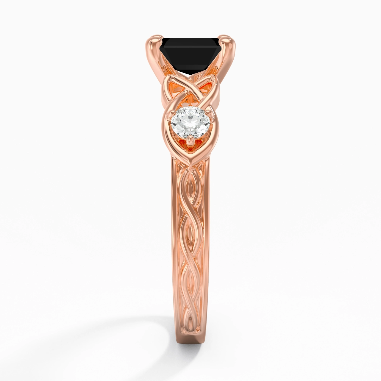 Vintage Unique Asscher 2.00ct Cubic Zirconia Engagement Ring