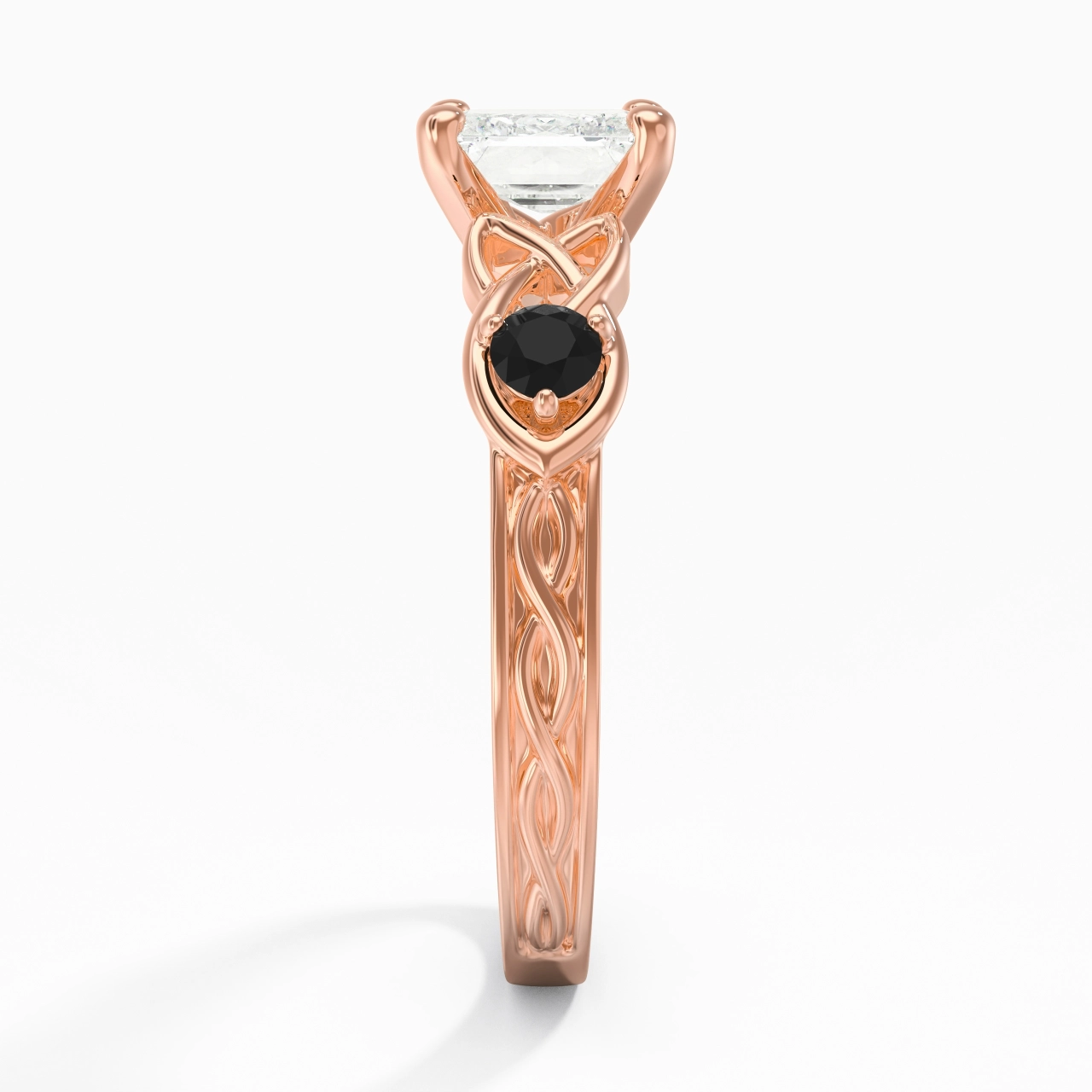 Vintage Unique Asscher 2.00ct Cubic Zirconia Engagement Ring